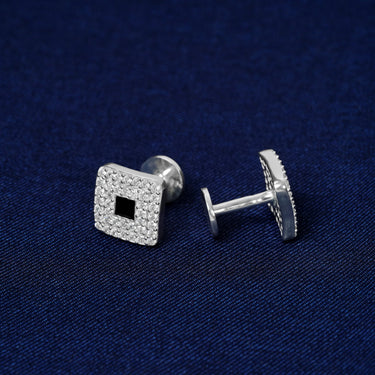 Personalized Gift from Wife to Husband - Square Gem Radiance Cufflinks - 2nd Wedding Anniversary to Husband Gifts