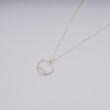 Personalized Gift from Husband to Wife - Heart in Heart Pendant - Love You Now & Forever